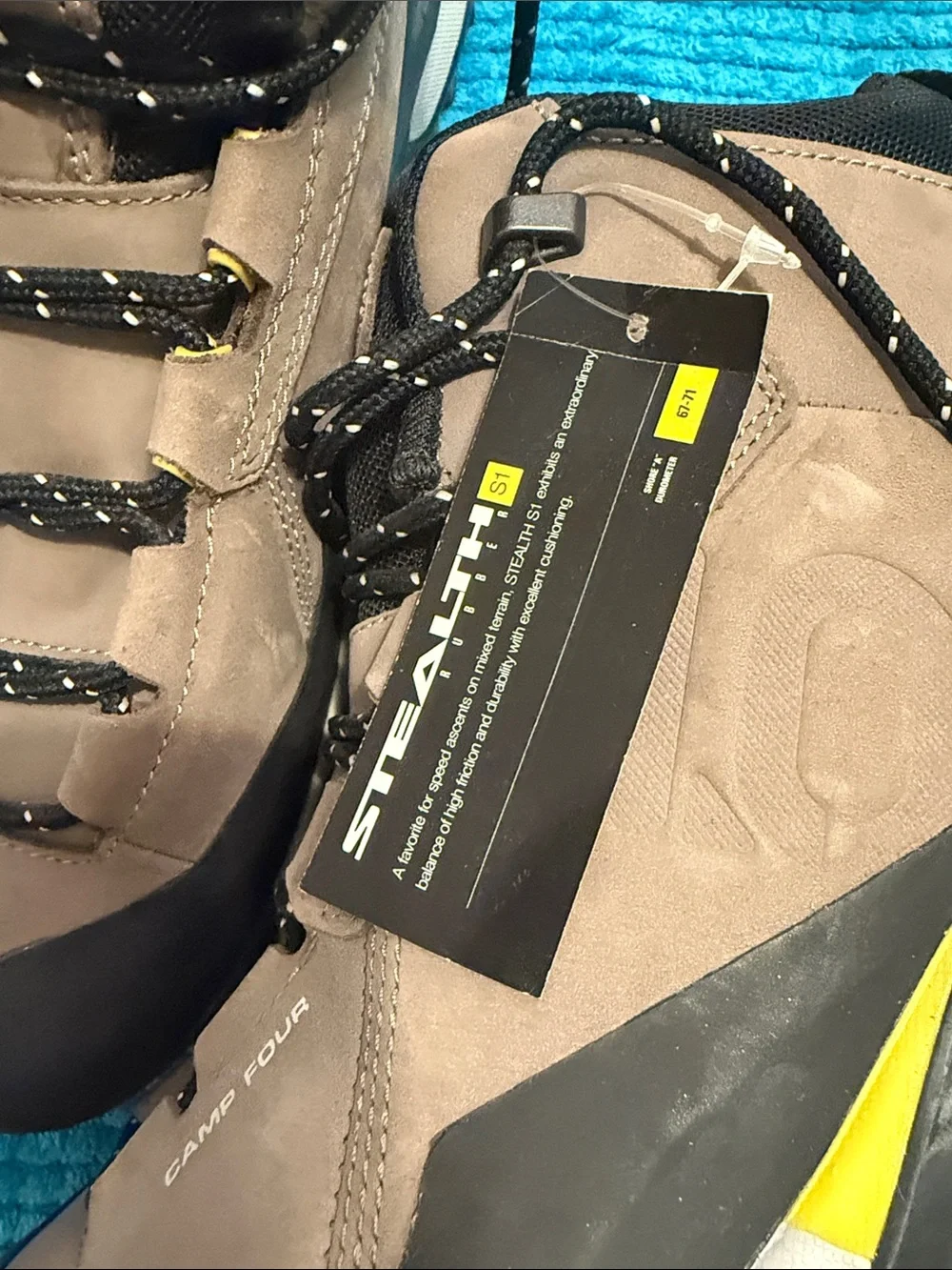Men's Size 10 5.10 Five Ten Brown/Yellow Camp Four Mid Trail Hiking Shoes NEW